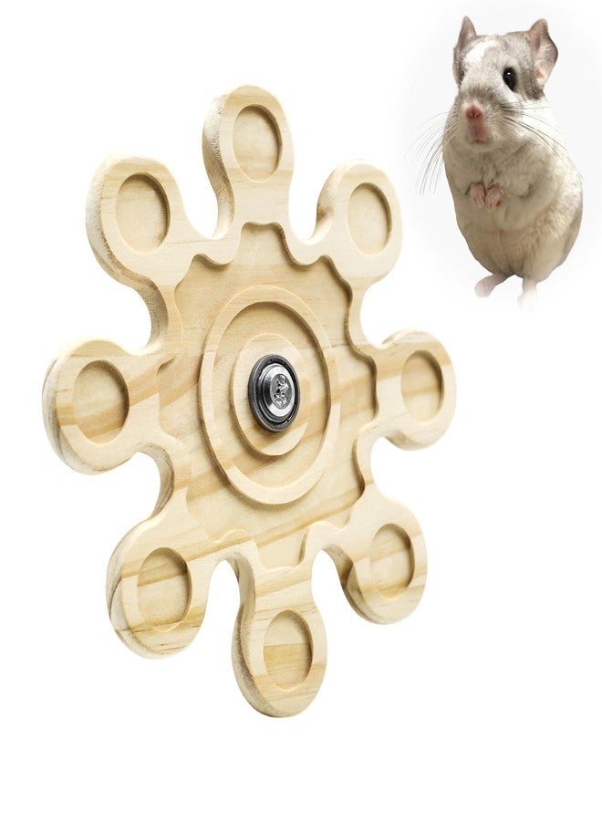 aeloer Chinchilla Chew Toys, Natural Wooden Rotating Teeth Grinding Toys, Hanging Chinchilla Cage Accessory and Hamster Exercise Chew Toy for Rabbit, Rat, Bunny, Guinea Pigs, Squirrels - Image 1
